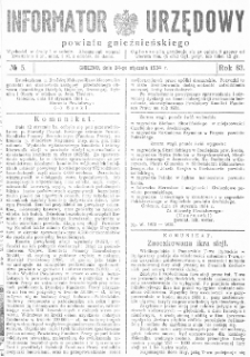 Informator Urzędowy Powiatu Gnieźnieńskiego 1934.01.24 R.83 Nr5
