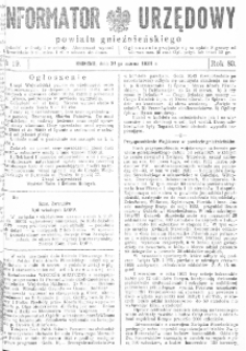 Informator Urzędowy Powiatu Gnieźnieńskiego 1934.03.21 R.83 Nr19