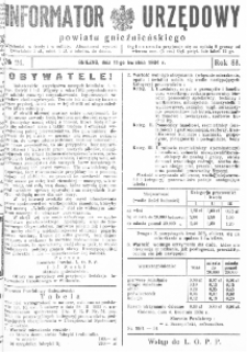 Informator Urzędowy Powiatu Gnieźnieńskiego 1934.04.11 R.83 Nr24