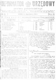 Informator Urzędowy Powiatu Gnieźnieńskiego 1934.04.14 R.83 Nr25