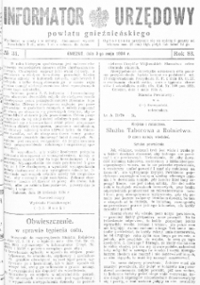 Informator Urzędowy Powiatu Gnieźnieńskiego 1934.05.03 R.83 Nr31