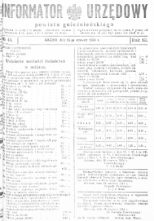 Informator Urzędowy Powiatu Gnieźnieńskiego 1934.06.23 R.83 Nr44