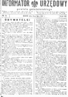 Informator Urzędowy Powiatu Gnieźnieńskiego 1934.07.21 R.83 Nr49