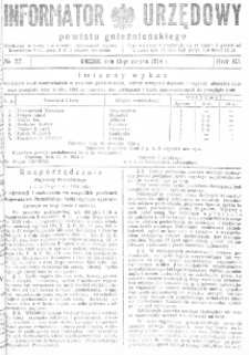 Informator Urzędowy Powiatu Gnieźnieńskiego 1934.08.18 R.83 Nr57