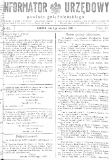 Informator Urzędowy Powiatu Gnieźnieńskiego 1934.09.08 R.83 Nr61