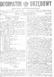 Informator Urzędowy Powiatu Gnieźnieńskiego 1934.10.24 R.83 Nr71