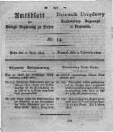 Amtsblatt der K&ouml;niglichen Regierung zu Posen. 1822.04.02 Nro.14