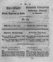 Amtsblatt der K&ouml;niglichen Regierung zu Posen. 1822.04.09 Nro.15