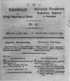 Amtsblatt der K&ouml;niglichen Regierung zu Posen. 1822.04.23 Nro.17
