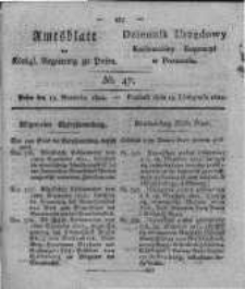 Amtsblatt der K&ouml;niglichen Regierung zu Posen. 1822.11.19 Nro.47