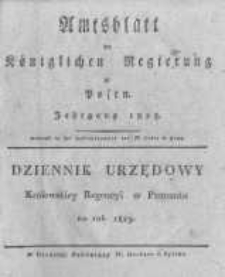 Amtsblatt der K&ouml;niglichen Regierung zu Posen. 1823.01.07 Nro.1