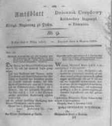 Amtsblatt der K&ouml;niglichen Regierung zu Posen. 1823.03.04 Nro.9
