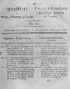 Amtsblatt der K&ouml;niglichen Regierung zu Posen. 1823.04.15 Nro.15
