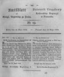 Amtsblatt der K&ouml;niglichen Regierung zu Posen. 1823.05.13 Nro.19
