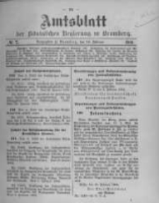 Amtsblatt der K&ouml;niglichen Preussischen Regierung zu Bromberg. 1904.02.18 No.7