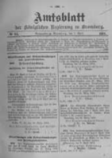 Amtsblatt der K&ouml;niglichen Preussischen Regierung zu Bromberg. 1904.04.07 No.14