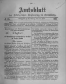 Amtsblatt der Königlichen Preussischen Regierung zu Bromberg. 1904.04.14 No.15