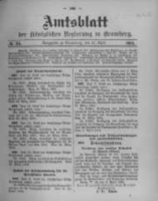 Amtsblatt der K&ouml;niglichen Preussischen Regierung zu Bromberg. 1904.04.21 No.16
