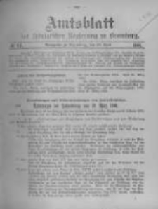 Amtsblatt der K&ouml;niglichen Preussischen Regierung zu Bromberg. 1904.04.28 No.17