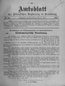 Amtsblatt der K&ouml;niglichen Preussischen Regierung zu Bromberg. 1904.06.16 No.24