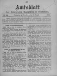 Amtsblatt der K&ouml;niglichen Preussischen Regierung zu Bromberg. 1904.08.25 No.34
