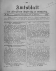 Amtsblatt der K&ouml;niglichen Preussischen Regierung zu Bromberg. 1904.09.15 No.37