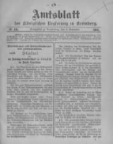 Amtsblatt der K&ouml;niglichen Preussischen Regierung zu Bromberg. 1904.11.03 No.44