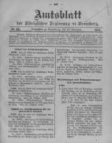 Amtsblatt der K&ouml;niglichen Preussischen Regierung zu Bromberg. 1904.11.10 No.45