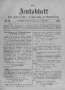 Amtsblatt der K&ouml;niglichen Preussischen Regierung zu Bromberg. 1904.11.17 No.46