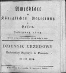 Amtsblatt der K&ouml;niglichen Regierung zu Posen. 1824.01.06 Nro.1