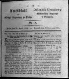 Amtsblatt der K&ouml;niglichen Regierung zu Posen. 1824.04.27 Nro.17