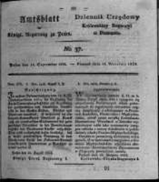 Amtsblatt der K&ouml;niglichen Regierung zu Posen. 1824.09.14 Nro.37