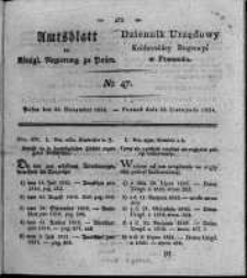 Amtsblatt der K&ouml;niglichen Regierung zu Posen. 1824.11.23 Nro.47