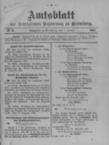 Amtsblatt der K&ouml;niglichen Preussischen Regierung zu Bromberg. 1902.01.09 No.2
