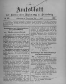 Amtsblatt der K&ouml;niglichen Preussischen Regierung zu Bromberg. 1902.04.17 No.16