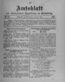 Amtsblatt der K&ouml;niglichen Preussischen Regierung zu Bromberg. 1902.04.24 No.17