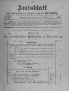 Amtsblatt der K&ouml;niglichen Preussischen Regierung zu Bromberg. 1902.05.15 No.20