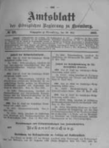 Amtsblatt der K&ouml;niglichen Preussischen Regierung zu Bromberg. 1902.05.29 No.22