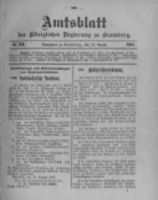 Amtsblatt der K&ouml;niglichen Preussischen Regierung zu Bromberg. 1902.08.14 No.33