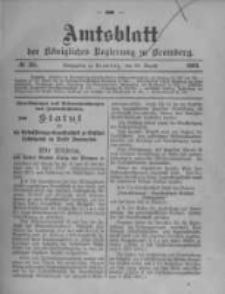 Amtsblatt der K&ouml;niglichen Preussischen Regierung zu Bromberg. 1902.08.28 No.35