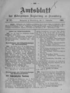 Amtsblatt der K&ouml;niglichen Preussischen Regierung zu Bromberg. 1902.09.11 No.37