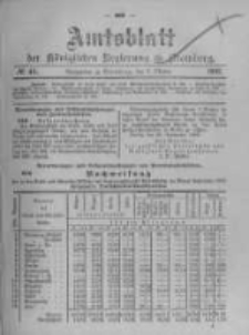 Amtsblatt der K&ouml;niglichen Preussischen Regierung zu Bromberg. 1902.10.09 No.41