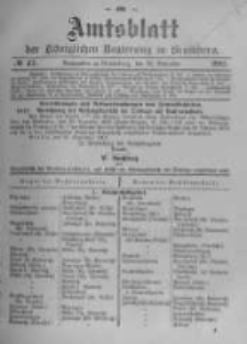 Amtsblatt der K&ouml;niglichen Preussischen Regierung zu Bromberg. 1902.11.20 No.47