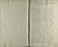 Na poselstwo z Wielgiey Polsky przi liscie Jeo M. P. woiewody krakowskiego [Mikołaja Zebrzydowskiego] taka sie informacia dała