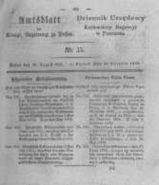 Amtsblatt der K&ouml;niglichen Regierung zu Posen. 1825.08.30 Nro.35
