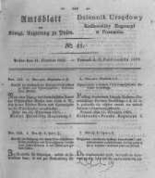 Amtsblatt der K&ouml;niglichen Regierung zu Posen. 1825.10.11 Nro.41