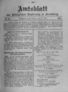Amtsblatt der K&ouml;niglichen Preussischen Regierung zu Bromberg. 1903.05.21 No.21