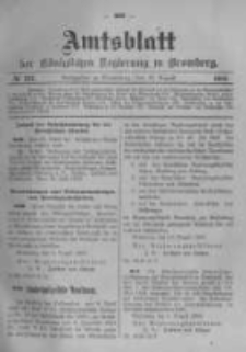 Amtsblatt der K&ouml;niglichen Preussischen Regierung zu Bromberg. 1903.08.13 No.33
