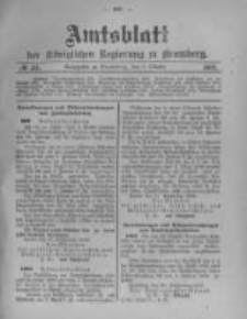 Amtsblatt der K&ouml;niglichen Preussischen Regierung zu Bromberg. 1903.10.08 No.41