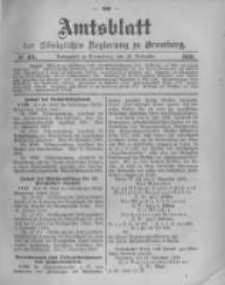 Amtsblatt der K&ouml;niglichen Preussischen Regierung zu Bromberg. 1903.11.26 No.48